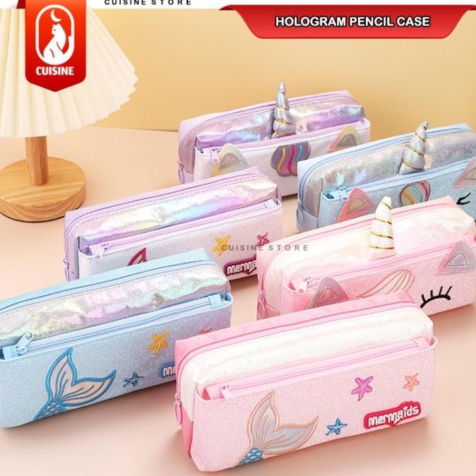 

Kotak Tempat Pensil Anak Perempuan Karakter Unicorn Hologram
