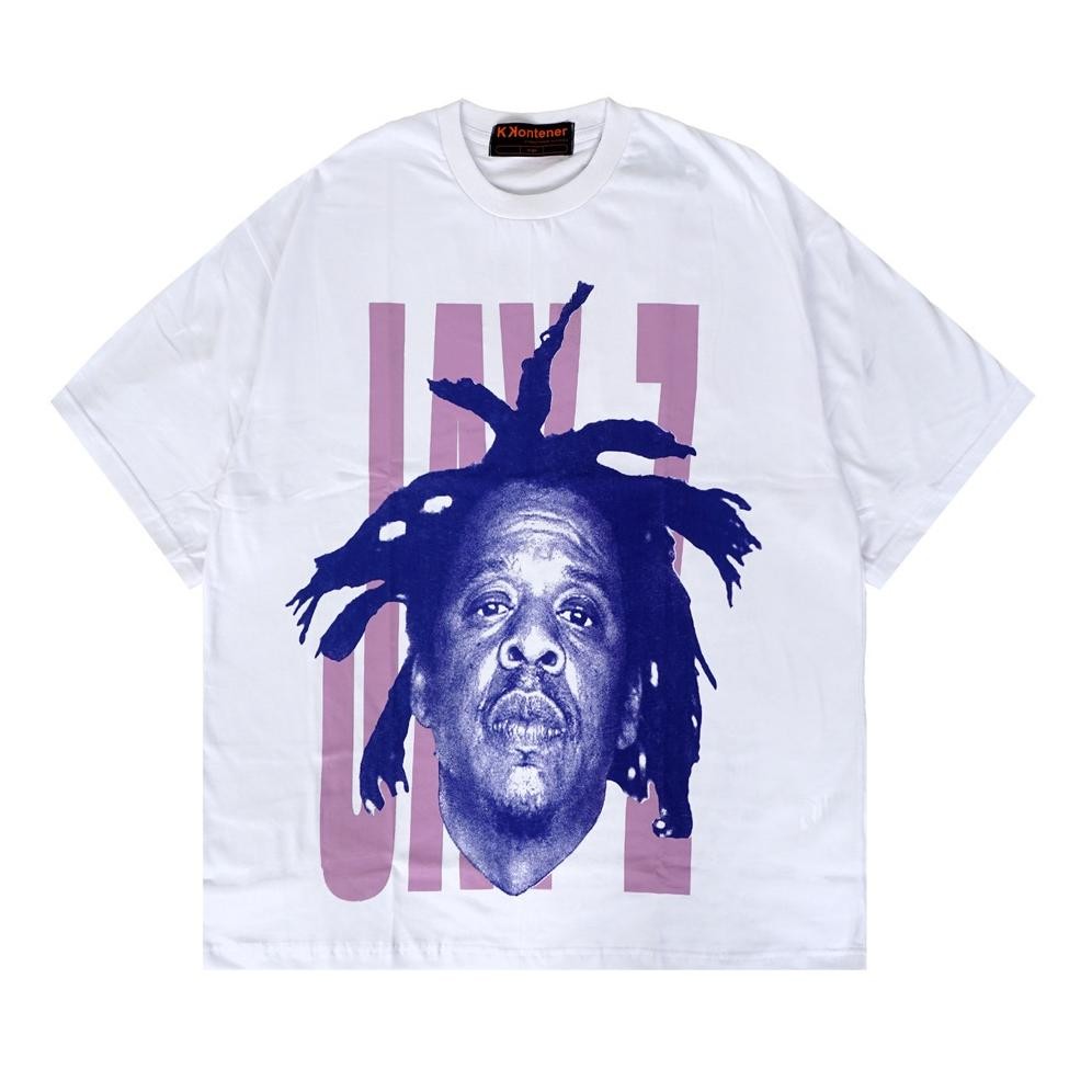 Promo Kaos Kkontener Jay Z Oversize Tshirt White