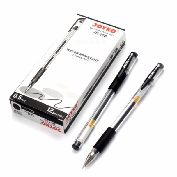 

Pulpen Gel ( Pena Jel ) Joyko Type Jk100 Warna Hitam Per Lusin