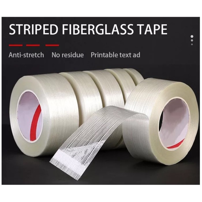 

50Meter Filamen Filament Tape Fiberglass Solasi Serat Fiber 10Mm 20Mm