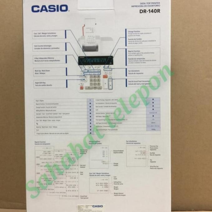 

KALKULATOR SAVE TIME WITH REPRINT FUNCTION CASIO DR-140R