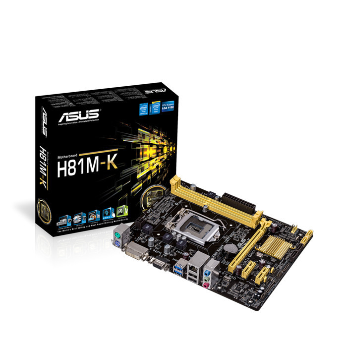 Dijual paket Motherboard asus H81M-K Resmi