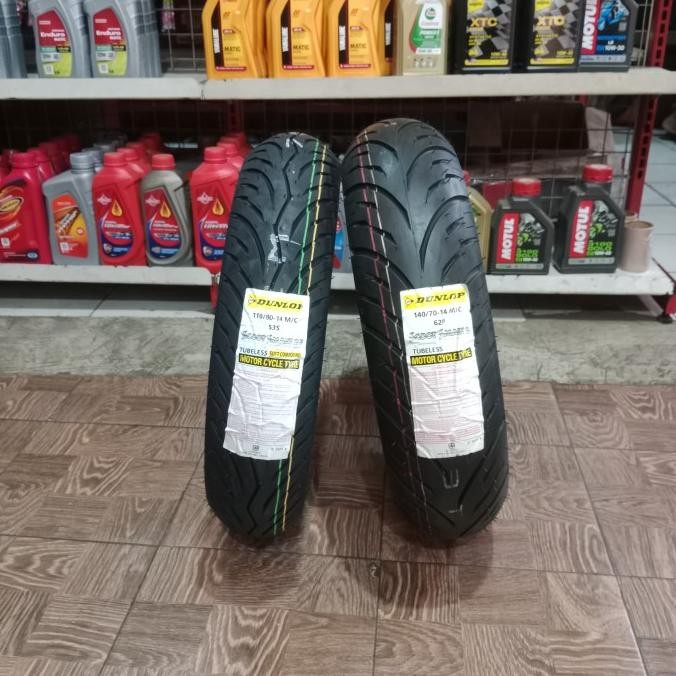 BAN (SOFT COMPOUND) RING 14 DUNLOP SCOOT SMART 2 110/80-14 & 140/70-14 TUBELES BAN MOTOR AEROX