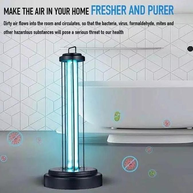 UV sterilizer ruangan 38 watt lampu LED UV Remote Body Besi