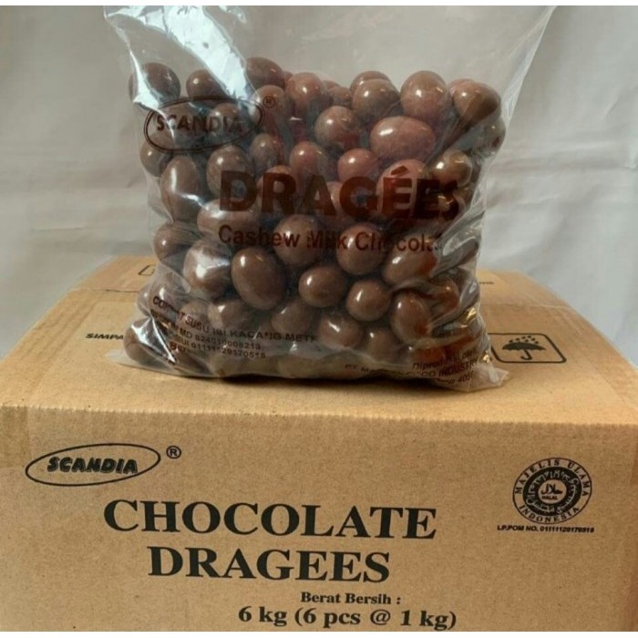 

Kartonan coklat Scandia Cashew 6 kg - Coklat isi kacang Mede