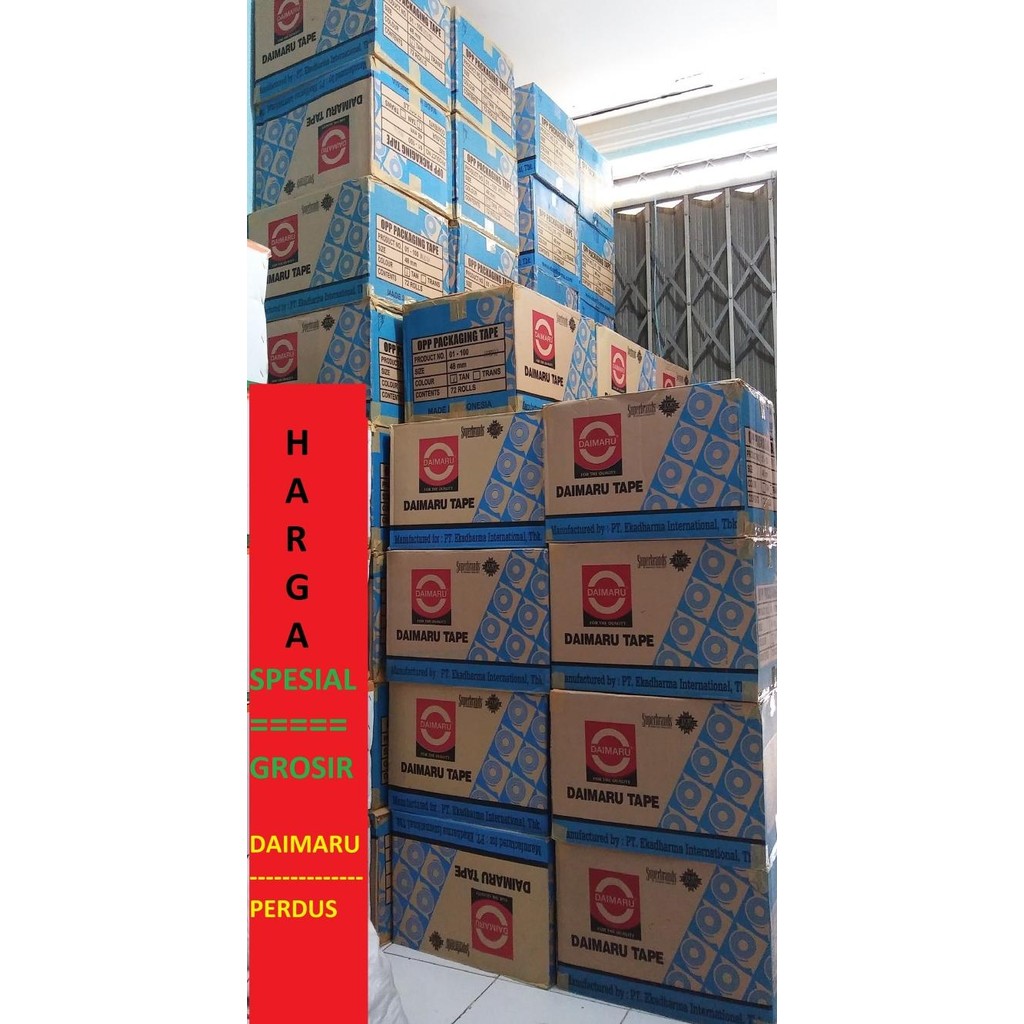 

LAKBAN DAIMARU BENING & COKELAT HARGA PABRIK KHUSUS GOJEK ASLI