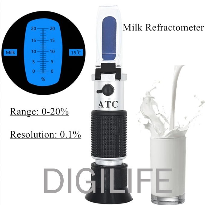 

Milk Refractometer Refraktometer Susu 0-20% Brix Soy Dairy Refractive
