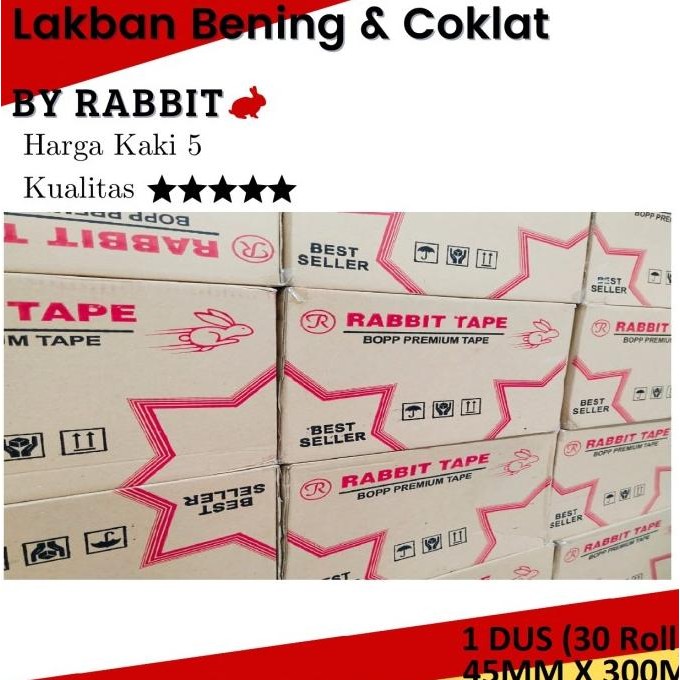 

LAKBAN 2" 45MM X 500YARD / 300M ( BENING / COKLAT ) 1DUS ISI 30 ROLL ASLI