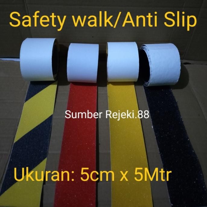 

SAFETY WALK LAKBAN ANTI SLIP TANGGA UKURAN 5CMX5M ISOLASI SAFETY WALK ASLI