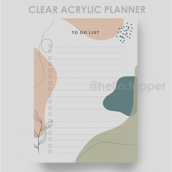 

HRG DISKON To Do List Akrilik Planner Wall Planner Schedule Board Gift