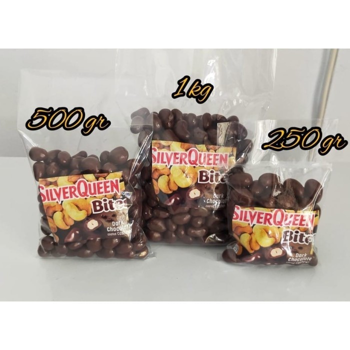 

500gr silverqueen dark cashew bites