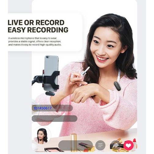 Promo Kiip Wireless M8 Microphone Portable Dual Mic Clip On Type C Lightning