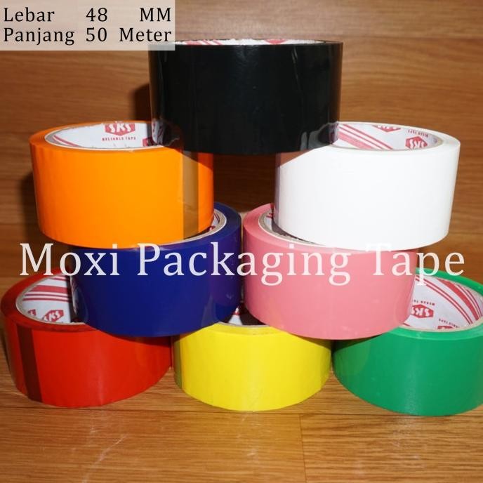 

LAKBAN WARNA 2 INCH MERAH KUNING HIJAU BIRU DUS ASLI