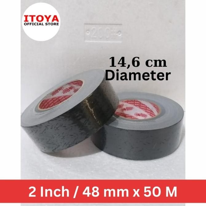 

LAKBAN KAIN JUMBO 2" /48 MM X 50 METER / CLOTH TAPE HITAM ASLI