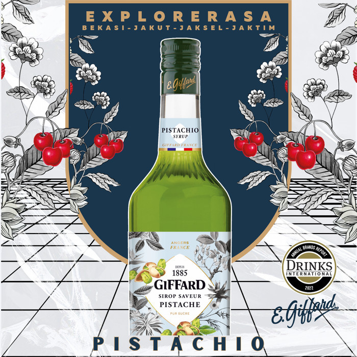 

Giffard syrup Pistachio 1L Sirup giffard kacang arab 1 liter