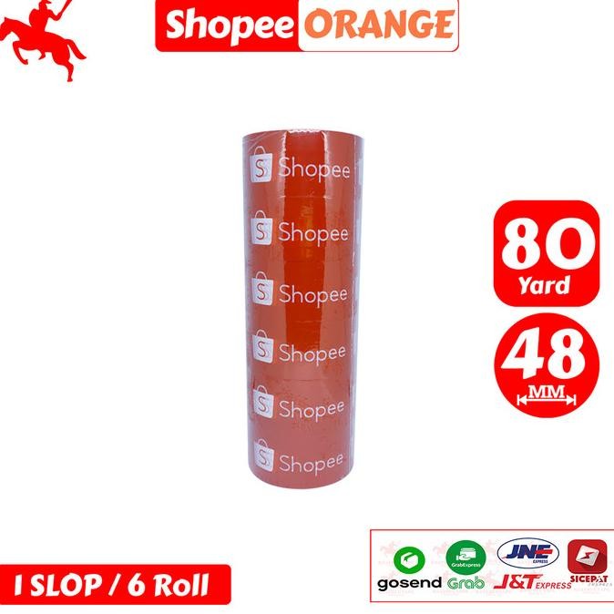 

LAKBAN PRINTING TOKO ORANGE KSATRIA TAPE 80 YARD (1 SLOP) ASLI