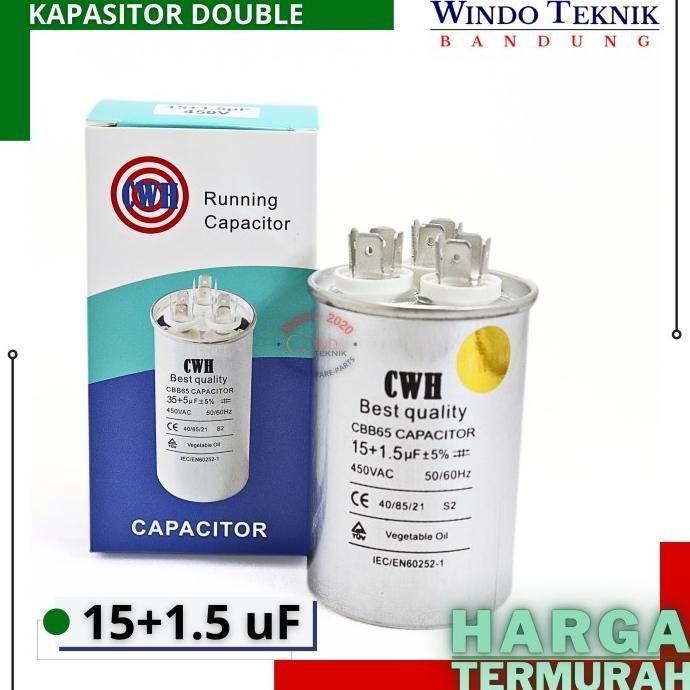 Promo [GARANSI 3 TAHUN] KAPASITOR AC LG | RUNNING CAPASITOR AC PANASONIC | CAPACITOR DOUBLE CWH ALUM