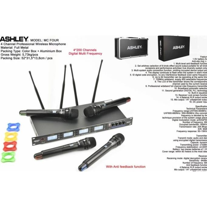 Promo Mic Wireless Ashley Mc Four / Mcfour Original Ashley 4 Mic Handheld