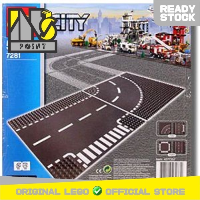 NEW LEGO 7281 - Brick and More - T-Junction & Curved Road Plates