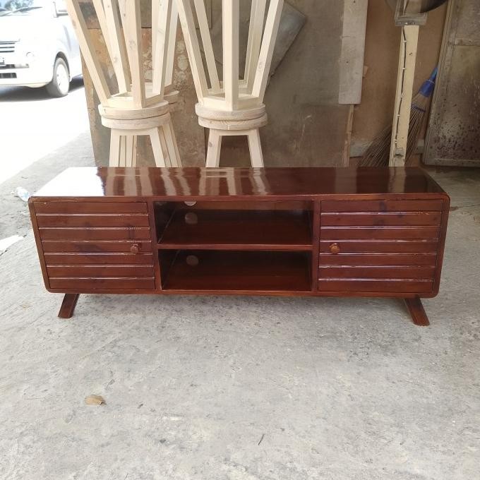 Meja Tv Minimalis Kayu Jati Belanda