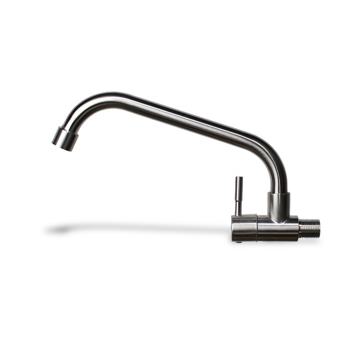 VNT Keran Cuci Piring Leher Bebek Stainless Kran Air Tembok Sink Dapur