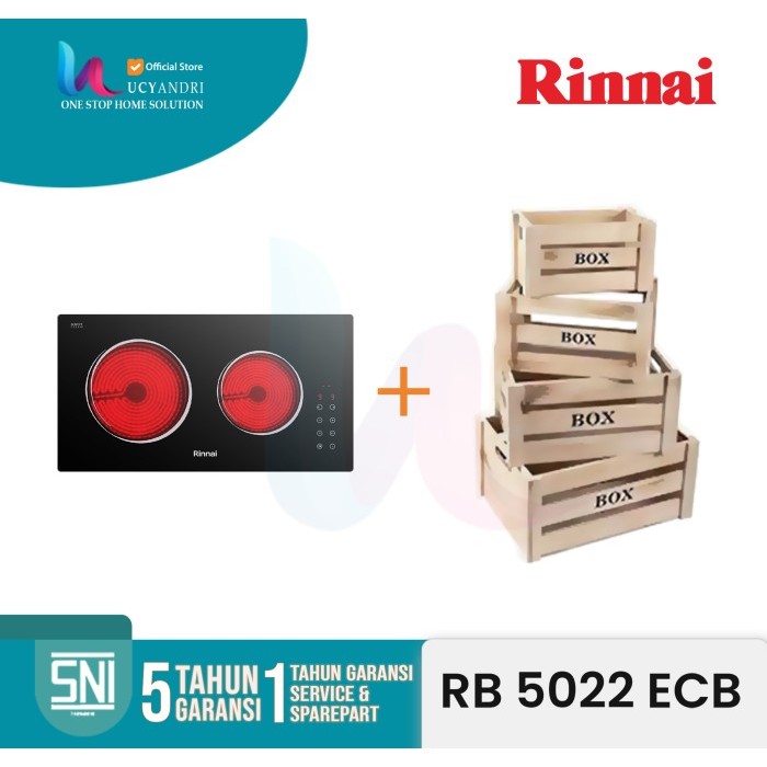 kompor tanam listrik induksi 2 tungku RINNAI RB 5022E CB