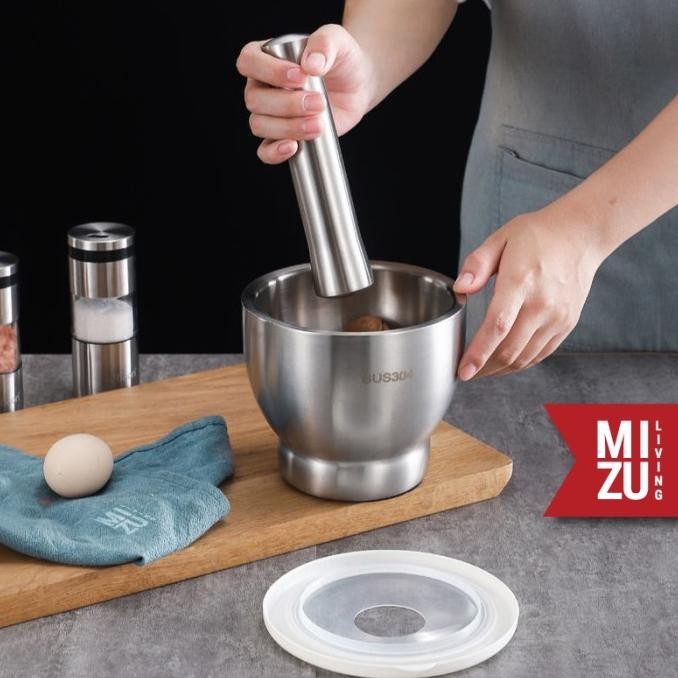 

TSUBUSU S Mortar Pestle Ulekan Cobekan Tumbukan Obat Stainless Steel AS78
