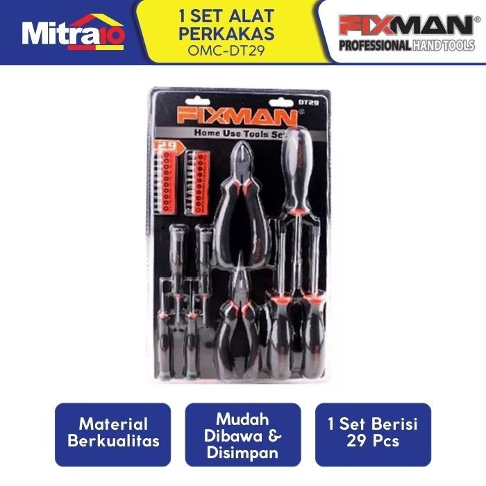 Fixman Omc Dt29 Home Use Tools Set 29 Pcs