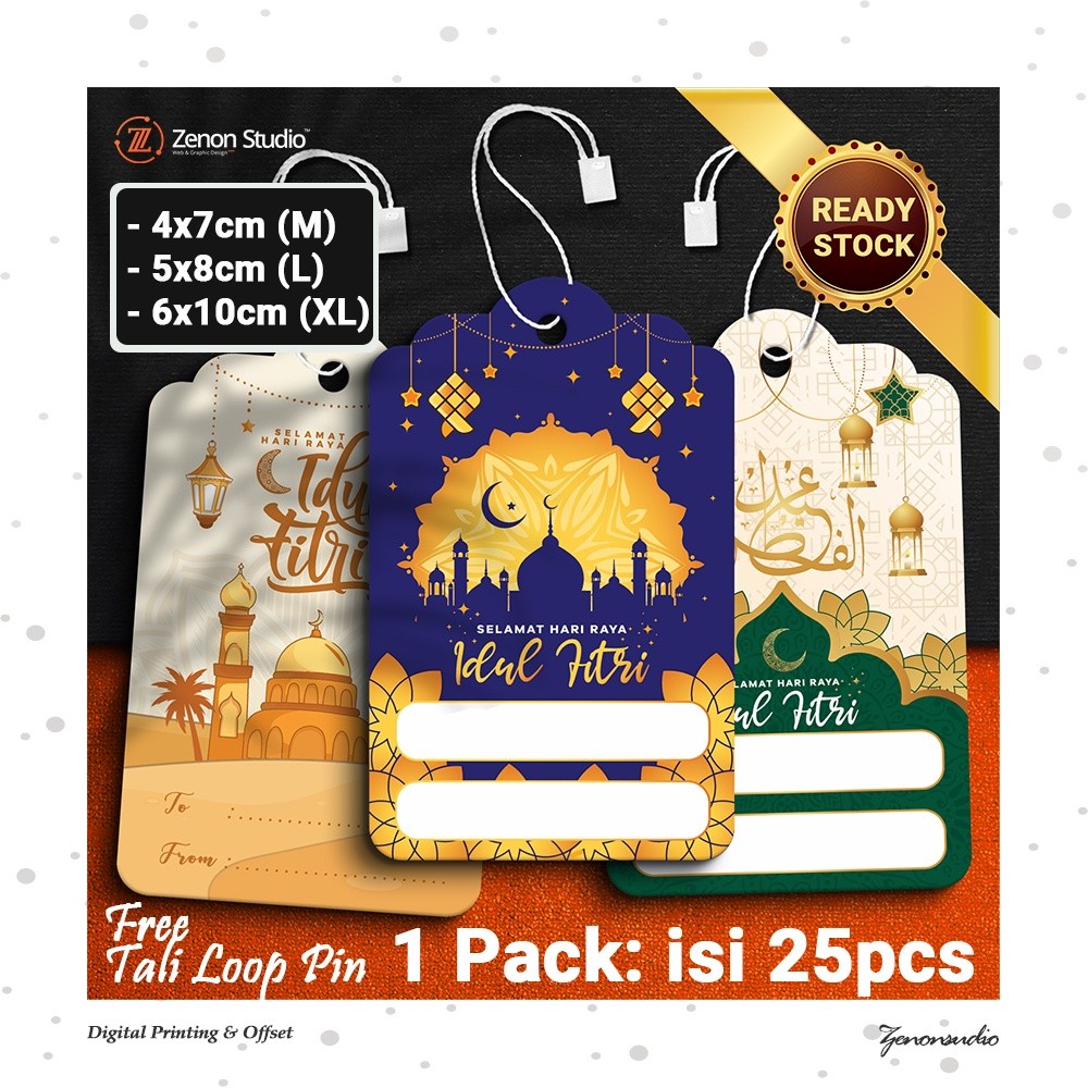 

[25Pcs] Hang Tag Idul Fitri Hangtag Kartu Ucapan Ramadan Parcel Ver 1
