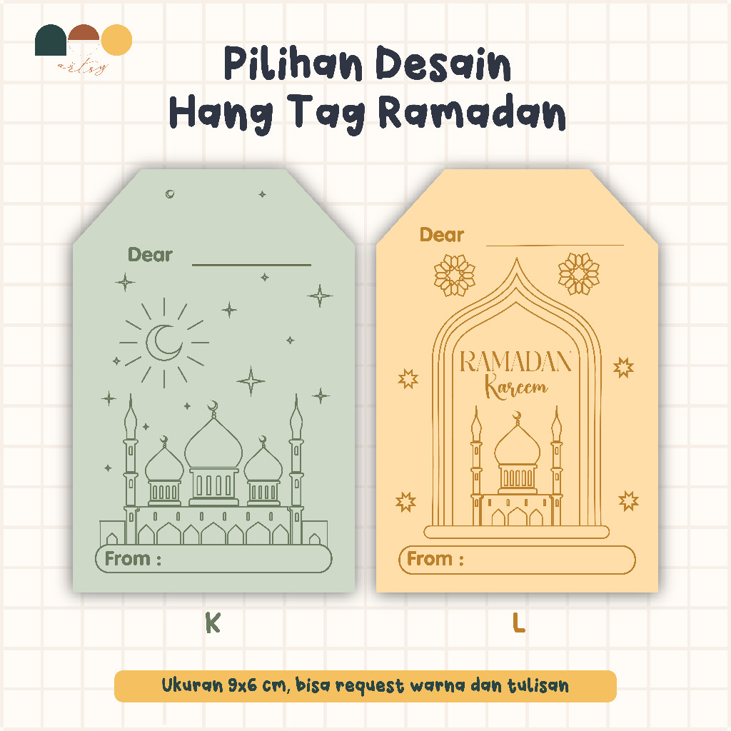 

Hang Tag Ramadan Custom - Hang Tag Idul Fitri Custom - Hang Tag Hampers Ramadan