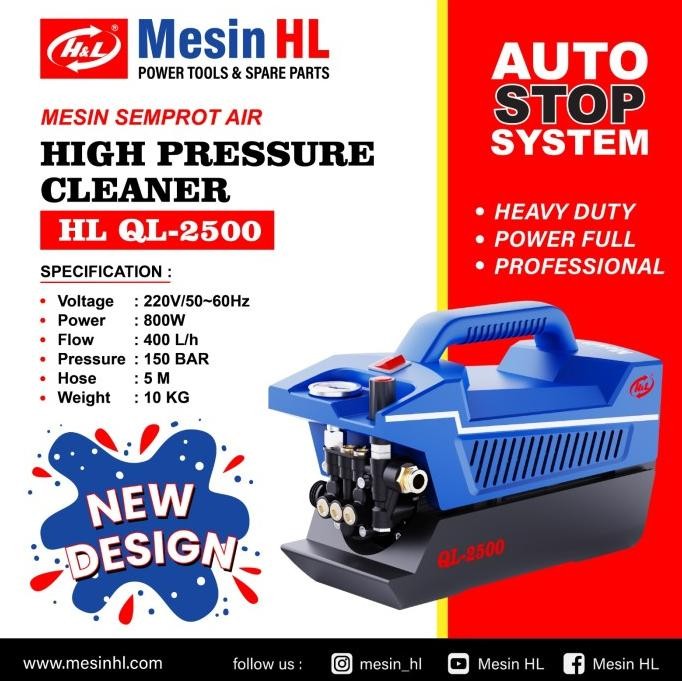 Jet Cleaner H&L Ql250 Ql 2500 Mesin Cuci Steam Motor Mobil Ac