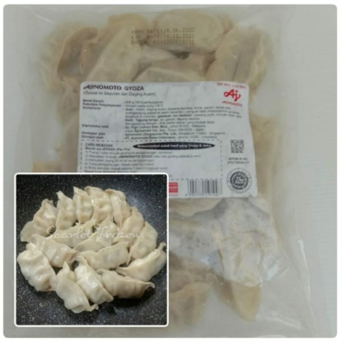 

CHICKEN GYOZA AJINOMOTO HALAL AJINOMOTO GYOZA ISI 30 PCS