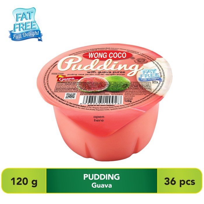 

WONG COCO PUDDING RASA GUAVA 120G X 36 CUPS (1KARTON)