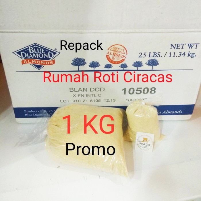 

ALMOND POWDER 1KG TEPUNG BUBUK KACANG REPACK 1 KG CURAH NUT RAW 1000GR