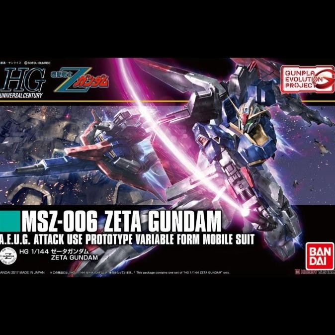 Bandai Hg 1/144 Zeta Gundam Revive Gunpla Evolution Project Original Dan Terlaris