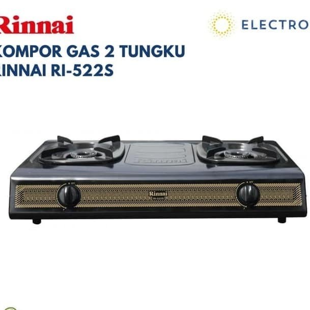 Kompor Gas Rinnai 2 Tungku Batik Kg Ri-522S Promo Murah Garansi