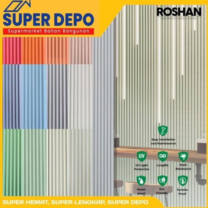 Roshan Wpc Wall Panel Fluted 290 X 14,8 Cm - 148 Fluted