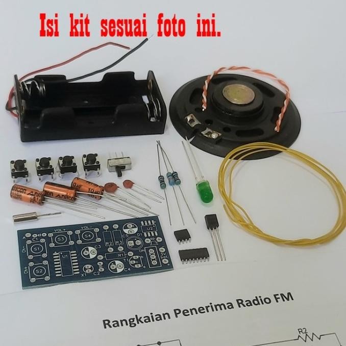 Terlaris Kit DIY rangkaian PCB penerima radio FM tuner receiver SALE