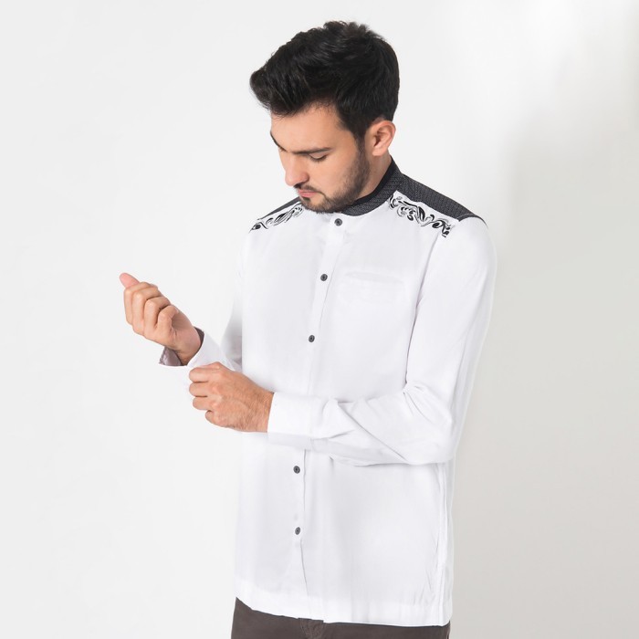 Lgs - Casual - Baju Koko - Motif Bordir - Putih #Gratisongkir #Sale #Discount