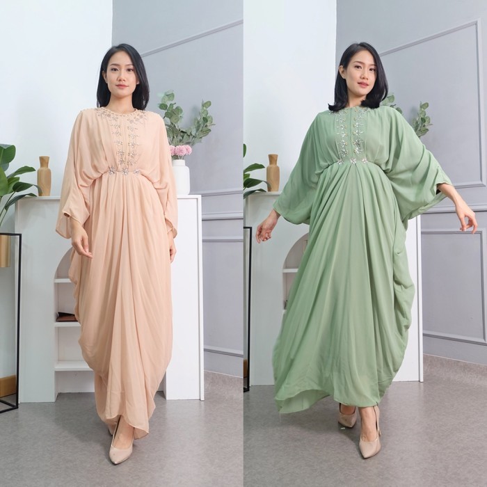 Azizah Kaftan Babydoll Payet Polos #Gratisongkir #Sale #Discount