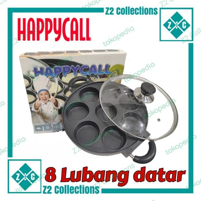 Happy Call Cetakan Kue 8 Lubang Datar Loyang Martabak Mini Tutup Kaca
