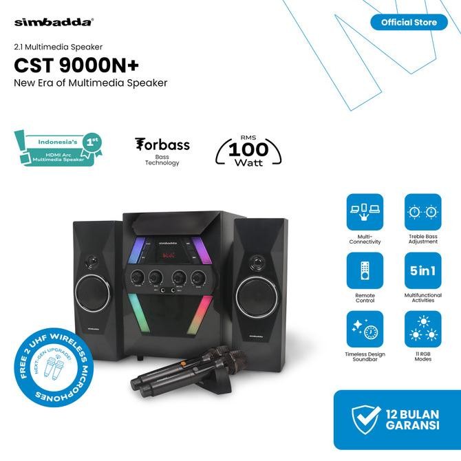 Speaker Bluetooth Simbadda Cst 9000N+ Subwoofer Mega Bass Karaoke