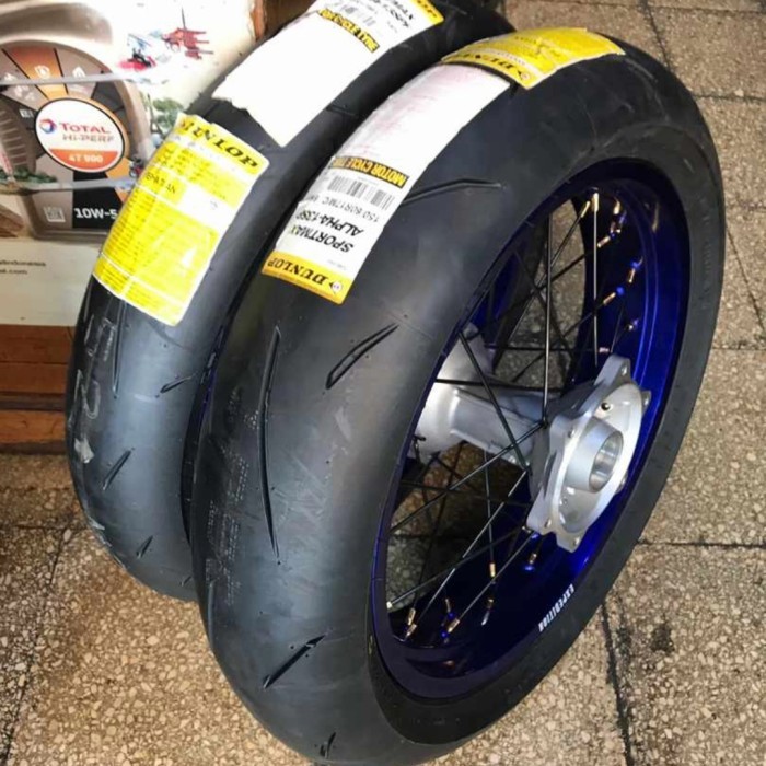 Ban Set Supermoto Yamaha Wr 155 Wr155 Ban Dunlop Velg Expedition