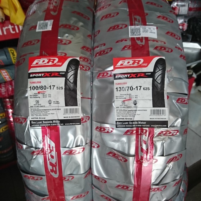 Paket Fdr Sport Xr 100/80 & 130/70 - 17 Ban Motor Cbr Cb150R Gsx R15