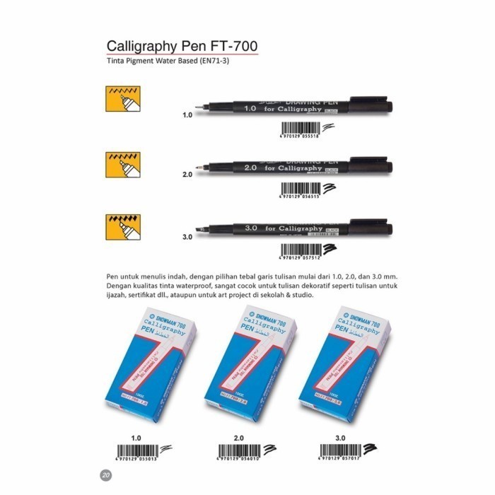 

Pulpen Kaligrafi Snowman 2.0 Hitam PAK