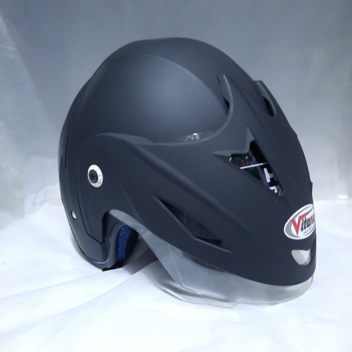 Helm Half Face Jp5 Jp 5 Polos Hitam Doff Helm Motor Sni Dewasa