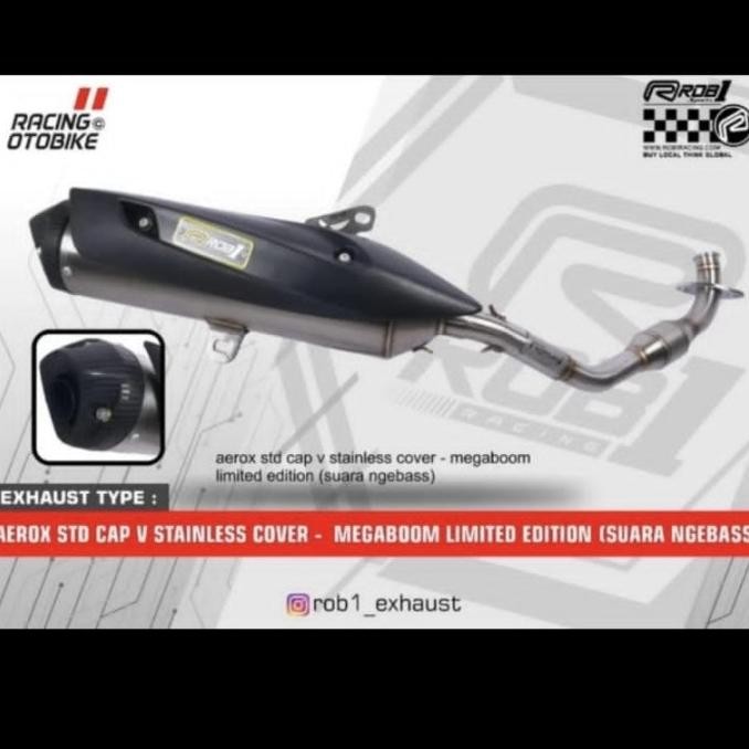 KNALPOT ROB1 STANDAR RACING AEROX 155 OLD LEXI STAINLESS STEEL