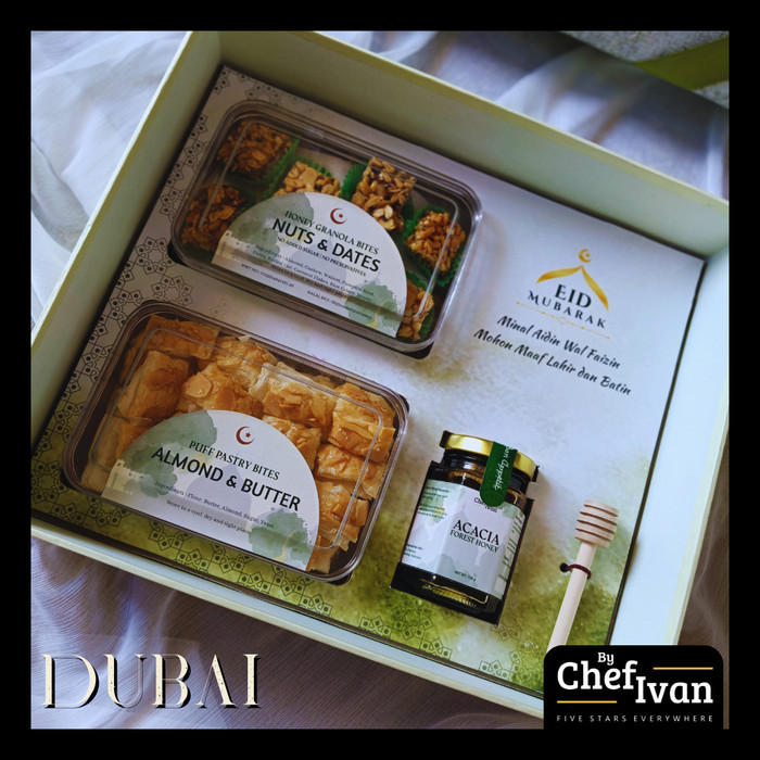 

DUBAI Parcel Lebaran Hampers Idul Fitri Ramadhan Kurma Madu Granola