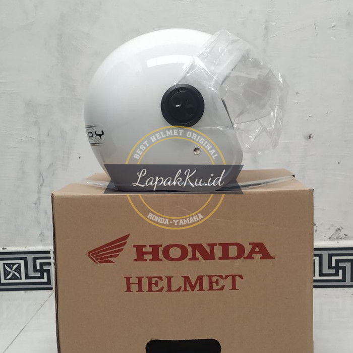 Obral Limited Edition Helm Bogo Retro Honda Scoopy Putih