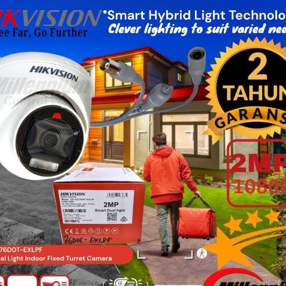 Camera Cctv Indoor Hiviion D2Ce76Doteipf 2Mp 10P